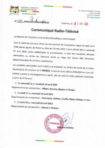 concours de recrutement policiers