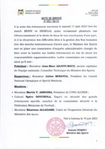 Match Bénin-Sénégal 