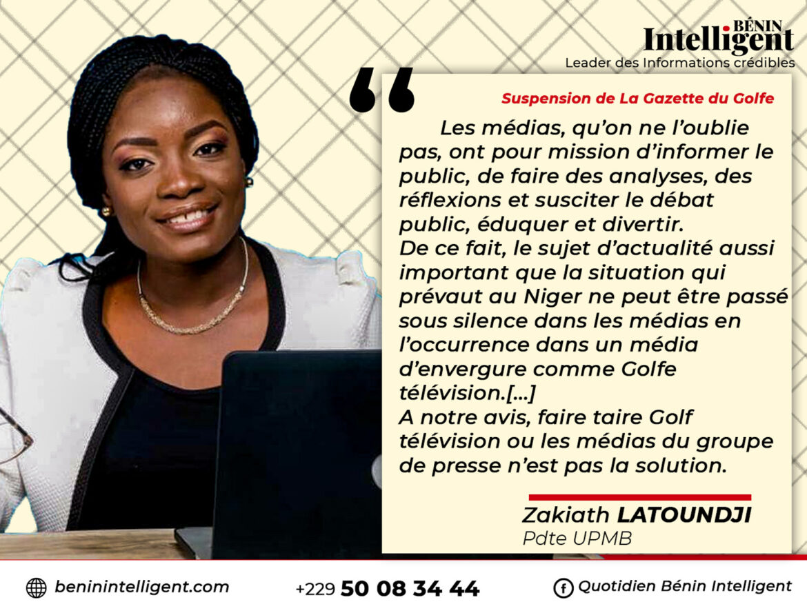 Zakiath Latoundji as La Gazette du Golfe La Gazette du Golfe